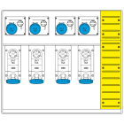 SCAME PARRE - MBOX5 CON MORSETTIERA PRESE S/FUSIBILI 658.8058-773