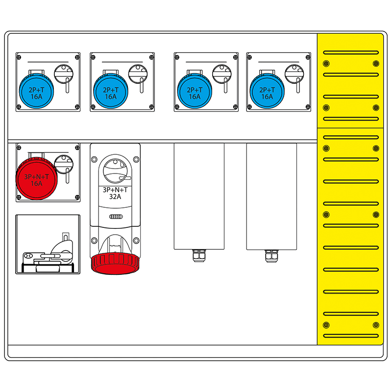 SCAME PARRE - MBOX5 CON MORSETTIERA PRESE S/FUSIBILI