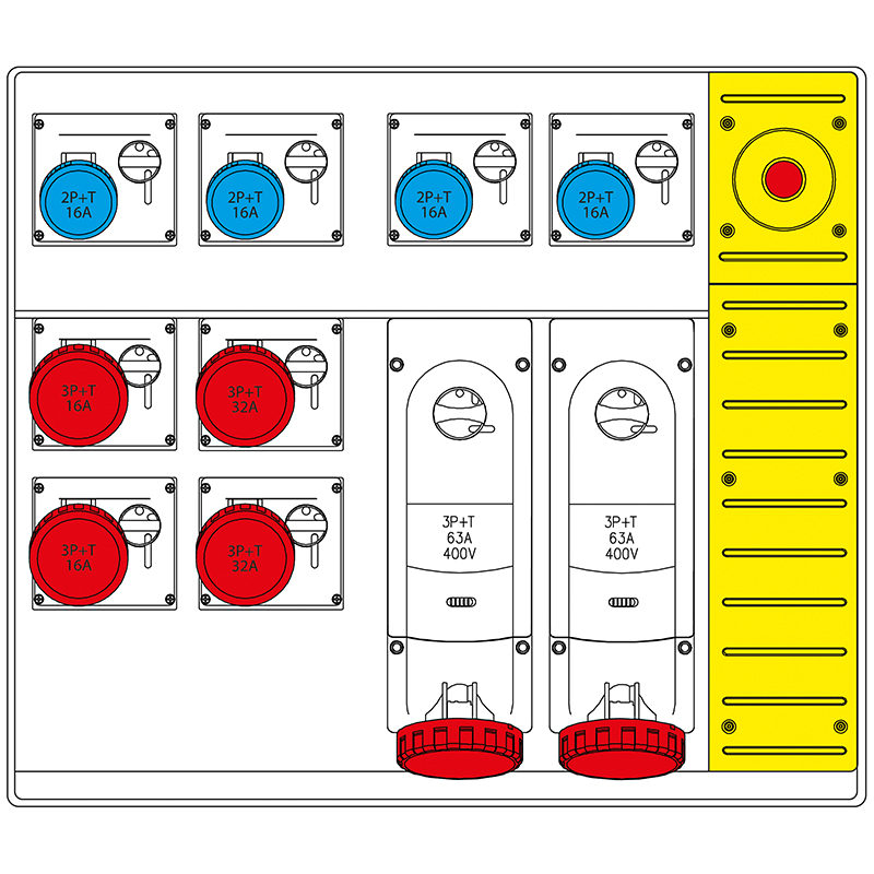 SCAME PARRE - MBOX5 MORSETTIERA+EMERGENZA PRESE S/FUS.