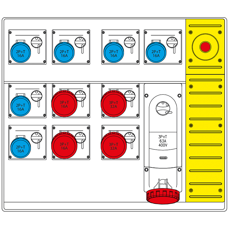 SCAME PARRE - MBOX5 MORSETTIERA+EMERGENZA PRESE S/FUS.