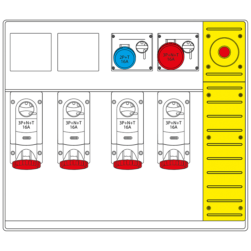 SCAME PARRE - MBOX5 MORSETTIERA+EMERGENZA PRESE S/FUS.