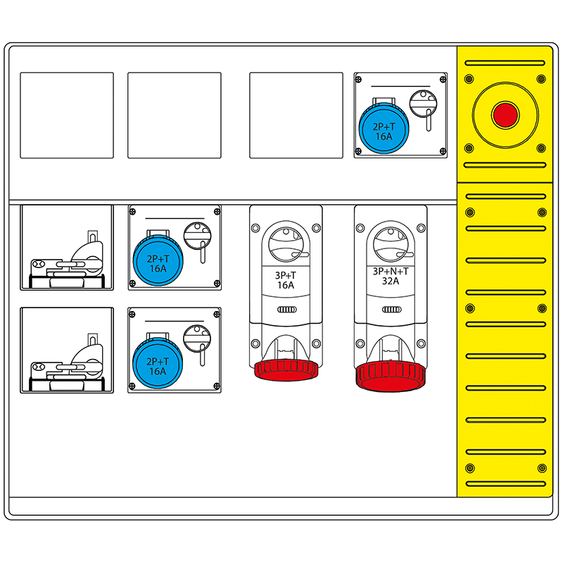 SCAME PARRE - MBOX5 MORSETTIERA+EMERGENZA PRESE S/FUS.