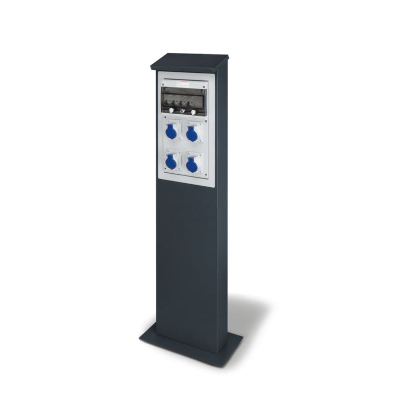 SCAME PARRE - COLONNINA KIOSK BLOCK 4X2P+T 16A