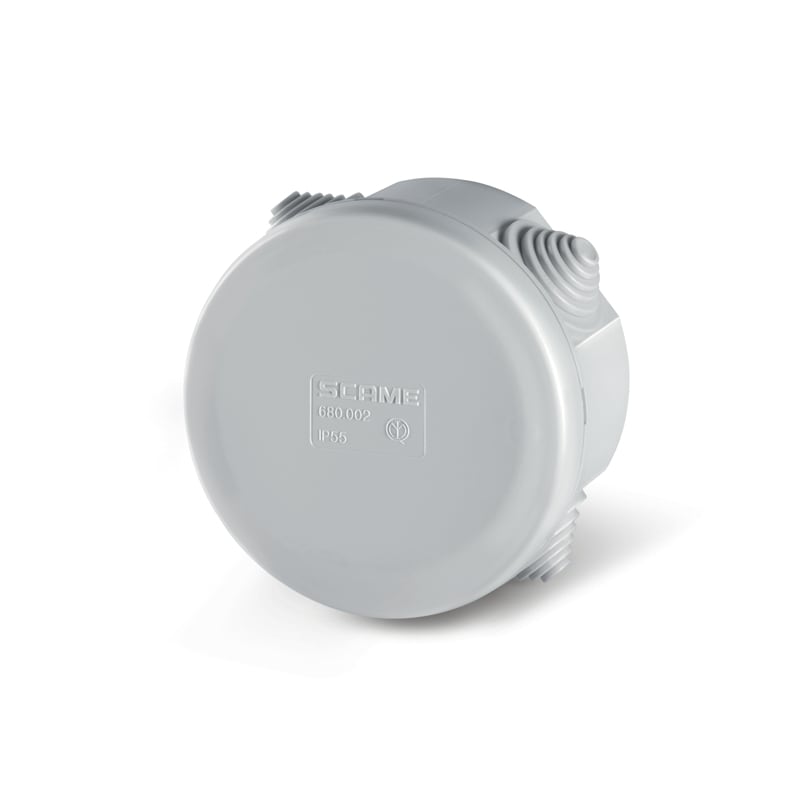 SCAME PARRE - SCATOLA DER. D.80   C/PAS.IP55 680.002