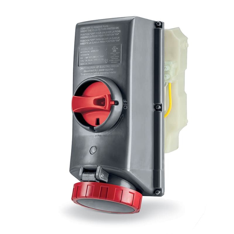 SCAME PARRE - PRESA INTERBL. 32A 3P 4W 3H SCM432MI3W-NB