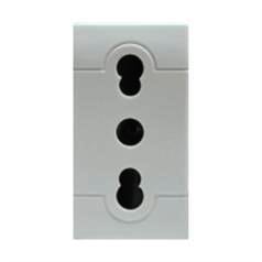 SCAME PARRE - PRESA 2P+T 16A 250V BIVAL.(P11/P17)GRIG.