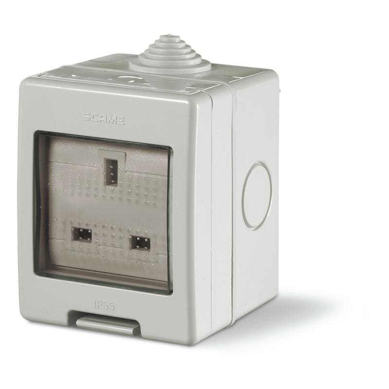 SCAME PARRE - CONT.IP55 2 MOD.+ 1 PR.INGLESE