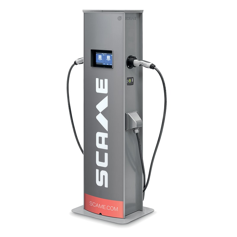 SCAME PARRE - COLONNINA CA 2XT2 22KW RCBO MID ROU 5M