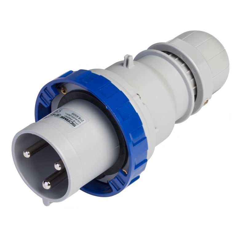 SCAME PARRE - SPINA MOBILE 63A 2P+T 6H IP66/IP67/IP69