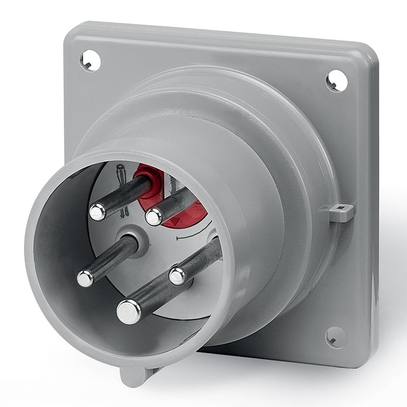 SCAME PARRE - SPINA DA INCASSO 16A 3P+N+T 6H IP44/IP54
