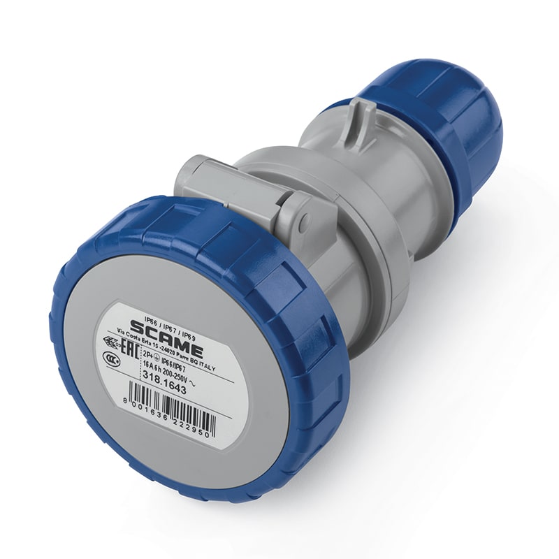 SCAME PARRE - PRESA MOBILE 16A 2P+T 6H IP66/IP67/IP69