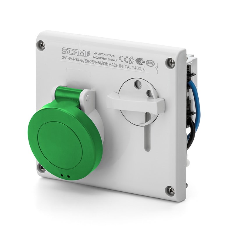 SCAME PARRE - PRESA INCASSO OMNIA 3P+T 16A 10H IP44