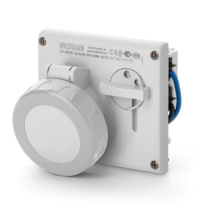 SCAME PARRE - PRESA INCASSO OMNIA 2P+T 16A 12H IP67