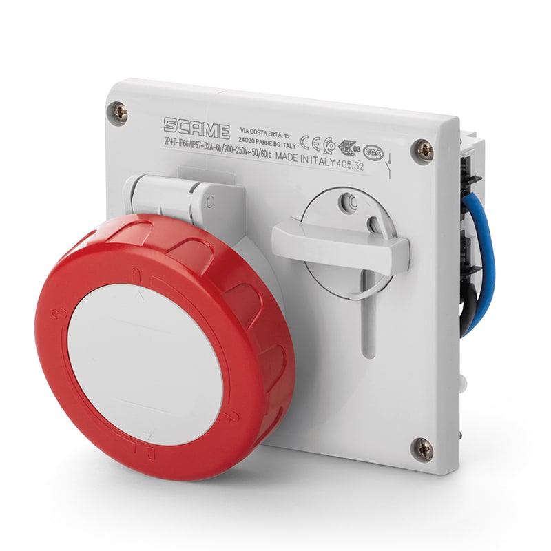 SCAME PARRE - PRESA INCASSO OMNIA 3P+N 16A  6H IP67