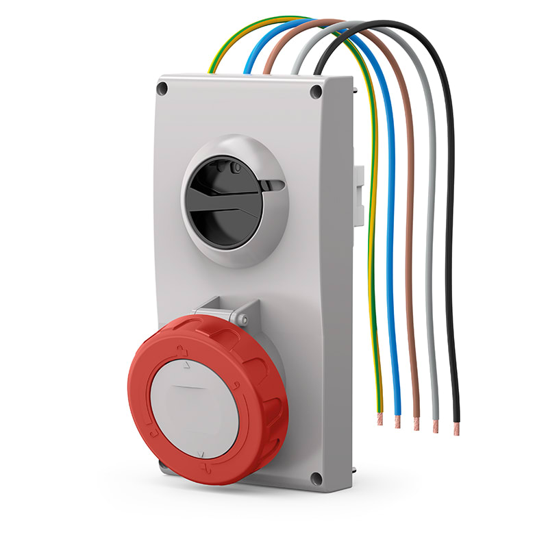 SCAME PARRE - PRESA INCASSO PROXIMA 63A 3P+N  6H