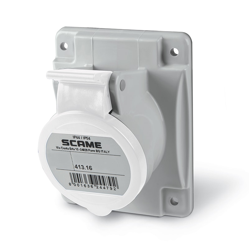 SCAME PARRE - PRESA FISSA 2P+T IP44 16A 12H TST>50V CA