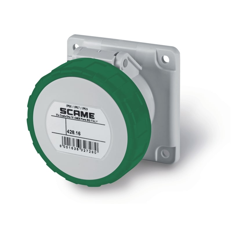 SCAME PARRE - PRESA DA INCASSO IP66/IP67 2P+T 16A 2H