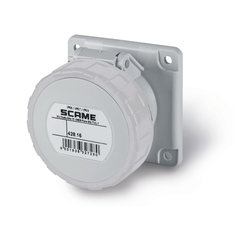 SCAME PARRE - PRESA DA INCASSO IP66/IP67 2P+T 16A 8H
