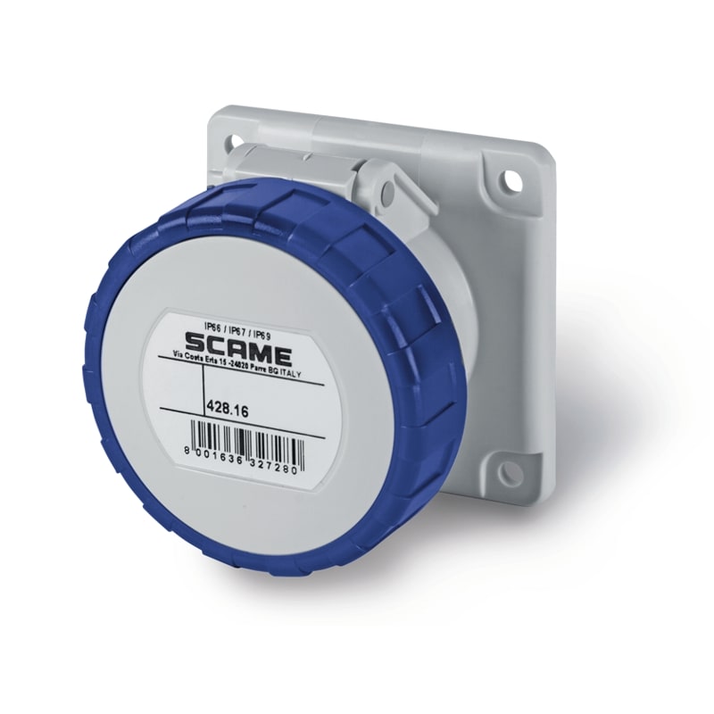 SCAME PARRE - PRESA DA INCASSO IP66/IP67 3P+T 16A 9H