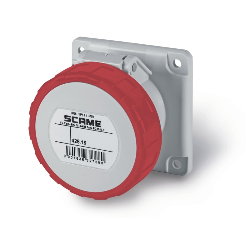 SCAME PARRE - PRESA DA INCASSO IP66/IP67 3P+T 16A 3H
