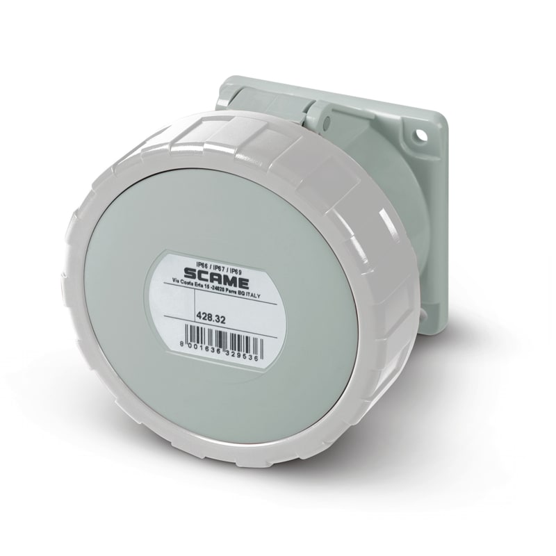SCAME PARRE - PRESA DA INCASSO IP66/IP67 2P+T 32A 8H