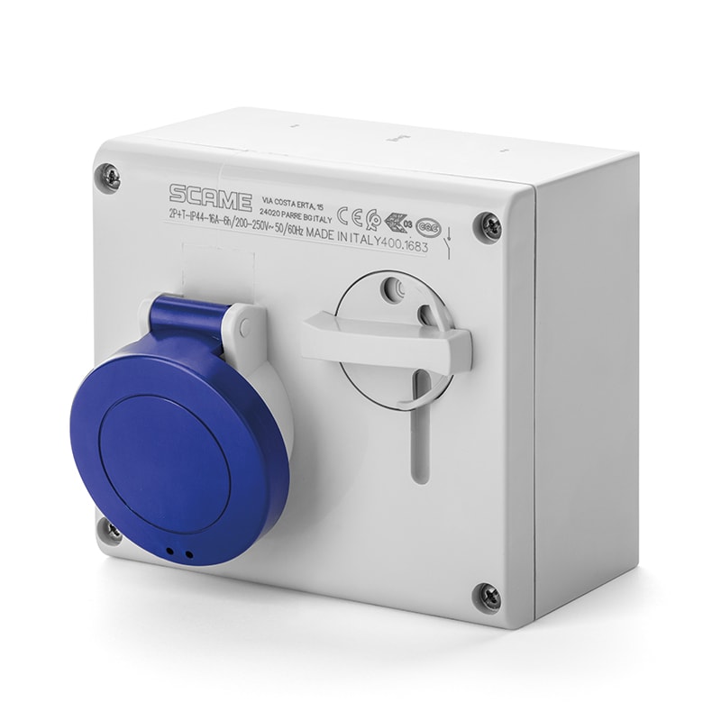 SCAME PARRE - PRESA INTERBL. 16A 2P+T 6H IP44 200-250V