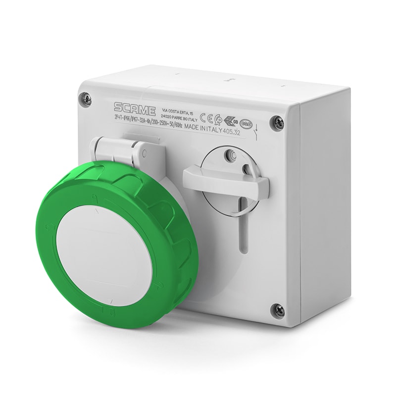 SCAME PARRE - PRESA INTERBL. 16A 2P+T 2H IP66/IP67