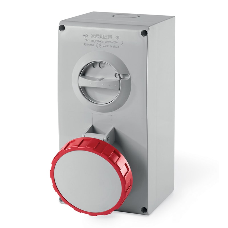 SCAME PARRE - PRESA INTERBL. 63A 2P+T 9H IP66/IP67