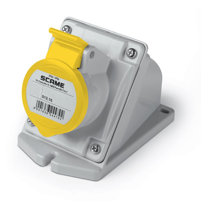 SCAME PARRE - PRESA DA PARETE 16A 3P+N+T 4H IP44/IP54