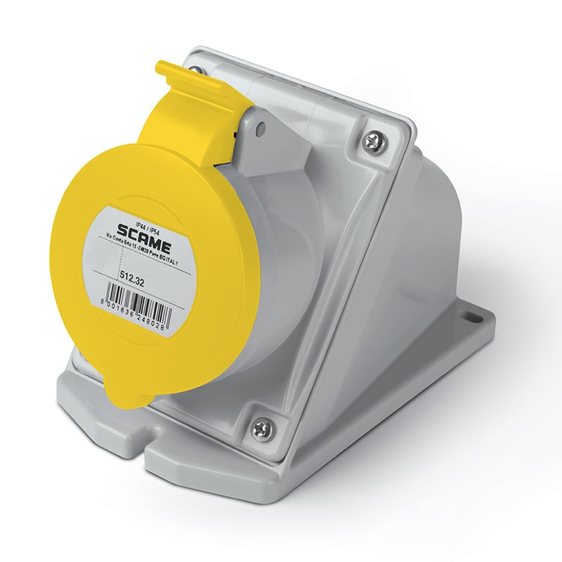 SCAME PARRE - PRESA DA PARETE 32A 3P+T 4H IP44/IP54