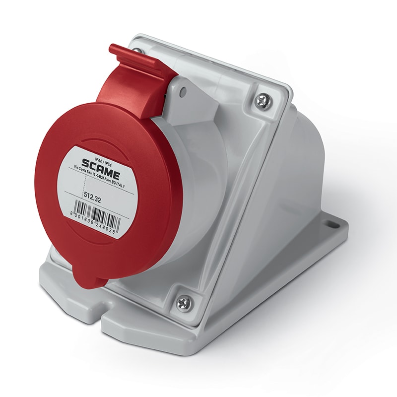 SCAME PARRE - PRESA DA PARETE 32A 2P+T 9H IP44/IP54