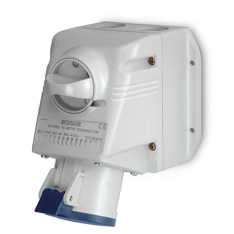 SCAME PARRE - PRESA PARETE 2P+T IP44 32A 6H 200-250V