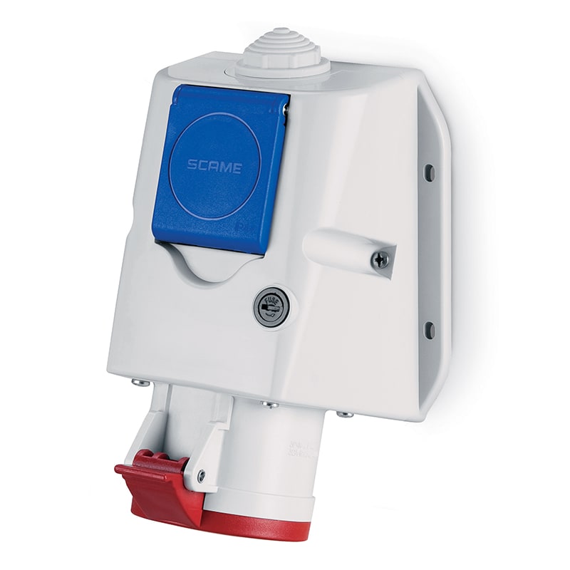 SCAME PARRE - PRESA PARETE COMBI 32A 3P+N+T - SVIZZERA