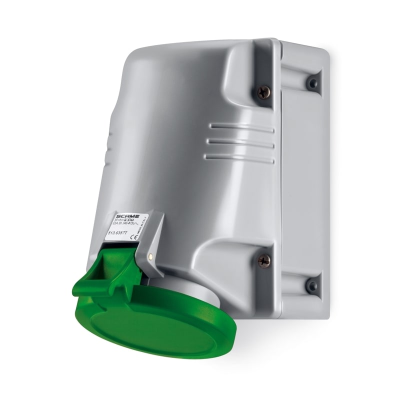 SCAME PARRE - PRESA PARETE 63A 2P+T 10H >50V 100-300HZ