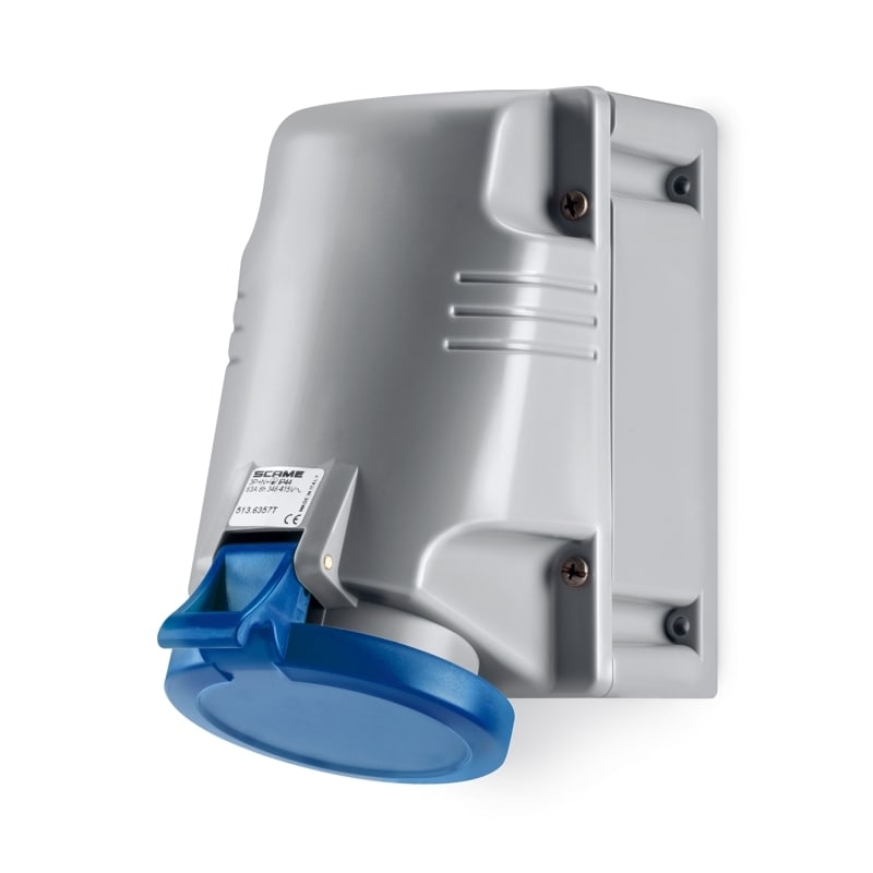 SCAME PARRE - PRESA PARETE 3P+N+T IP44 63A 9H 208-250V