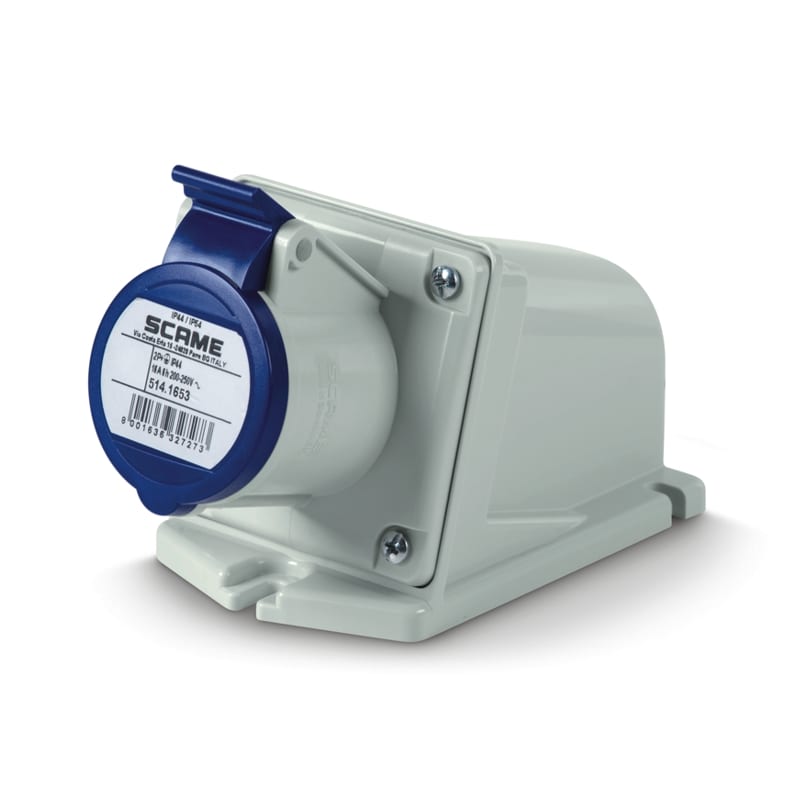 SCAME PARRE - PRESA PARETE 2P+T 16A 6H 220V IP44