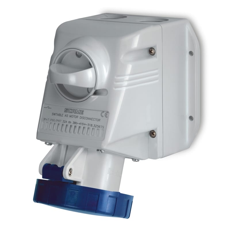 SCAME PARRE - PRESA PARETE 2P+T IP66/IP67 16A 6H