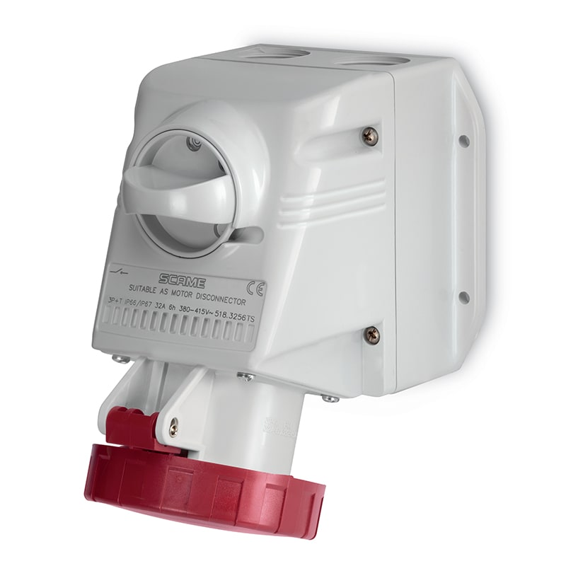 SCAME PARRE - PRESA PARETE 3P+T IP66/IP67 16A 6H