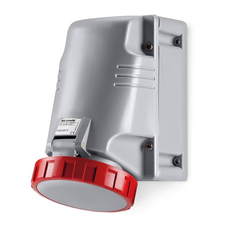 SCAME PARRE - PRESA PARETE 3P+T IP66/IP67 63A 6H