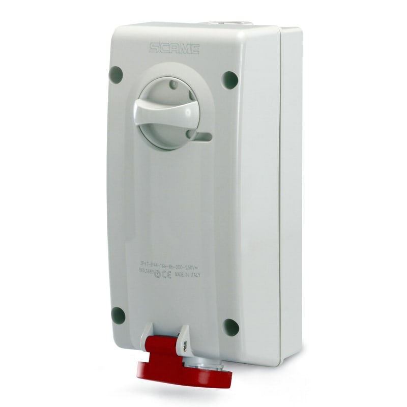 SCAME PARRE - PRESA ADVANCE 2  2P+T 16A 9H IP44 S/FUS