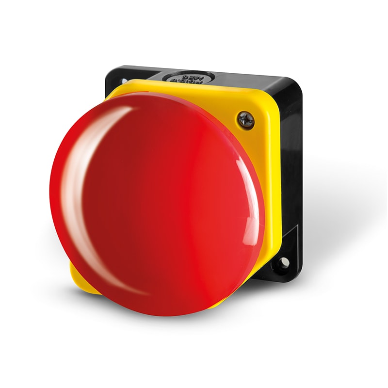 SCAME PARRE - PULS. EMERGENZA INSTABILE IP65  D90MM