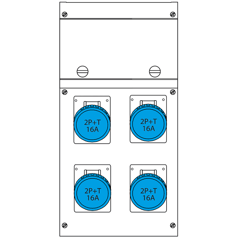 SCAME PARRE - QUADRO BLOCK4 CON CAVALLETTO IP66