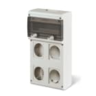 SCAME PARRE - QUADRO VUOTO BLOCK4 C/FORI + CHIAVE YALE