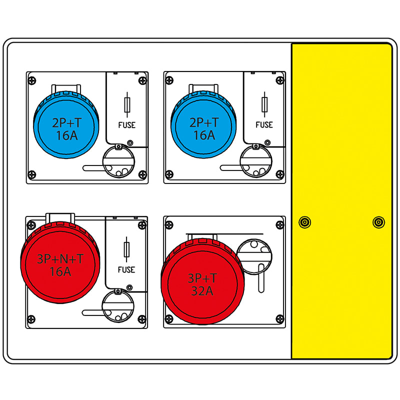 SCAME PARRE - MBOX2 CON SPINA VOLANTE PRESE C/FUSIBILI