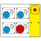 SCAME PARRE - MBOX2 CON SPINA+EMERGENZA  PR.C/FUSIBILI
