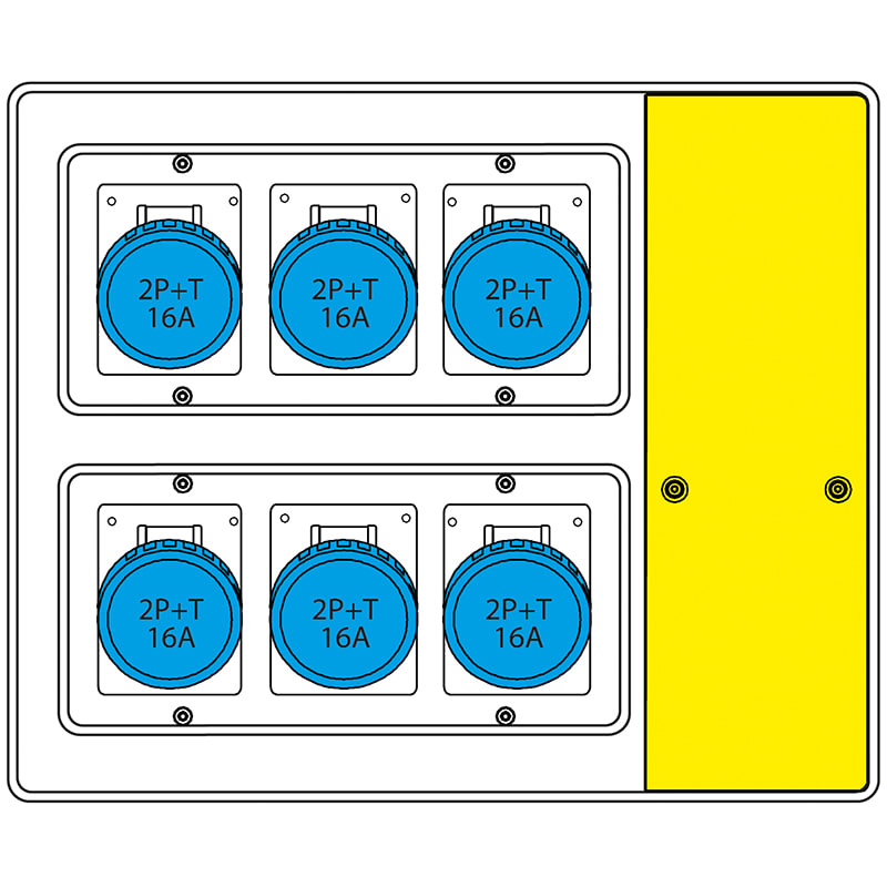 SCAME PARRE - MBOX2 CON SPINA VOLANTE PRESE S/FUSIBILI