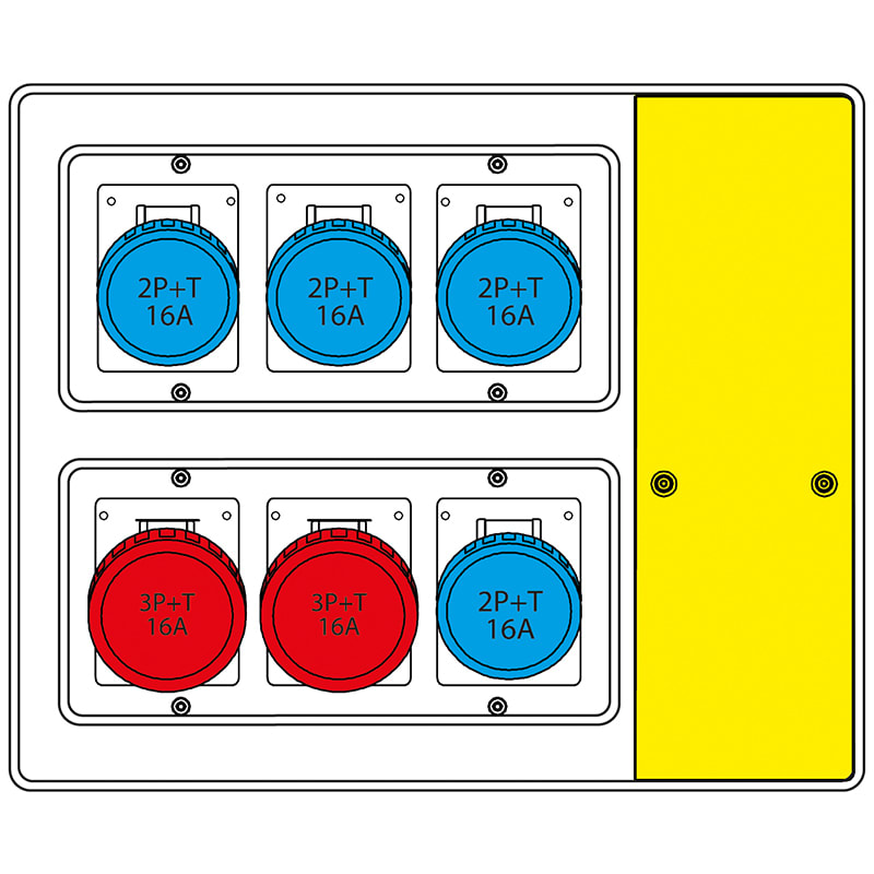 SCAME PARRE - MBOX2 CON SPINA VOLANTE PRESE S/FUSIBILI