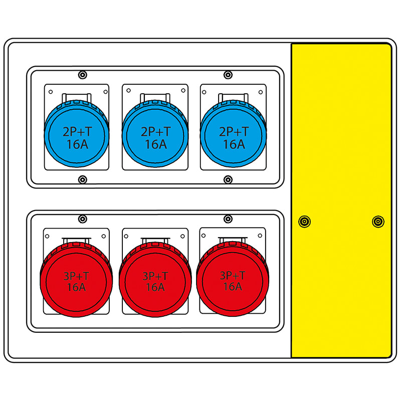 SCAME PARRE - MBOX2 CON SPINA VOLANTE PRESE S/FUSIBILI