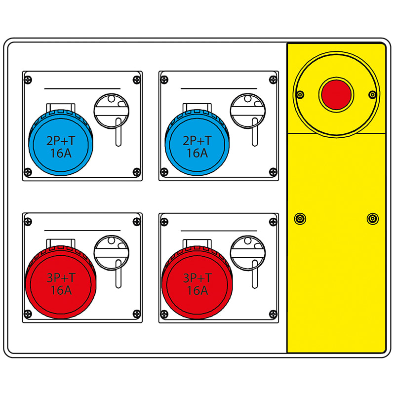 SCAME PARRE - MBOX2 CON SPINA+EMERGENZA  PR.S/FUSIBILI