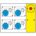 SCAME PARRE - MBOX2 CON SPINA+EMERGENZA  PR.S/FUSIBILI